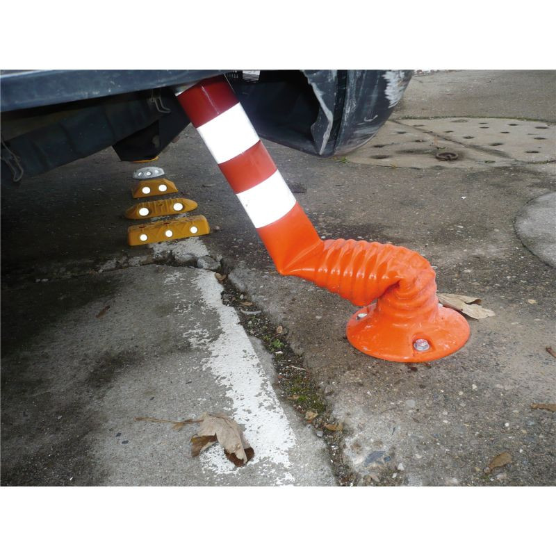 Poteau flexible Schake de délimitation D.80 mm rouge et blanc