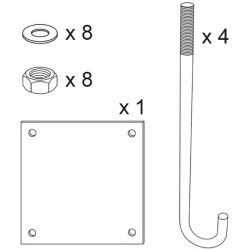 Kit de pose pour demi portique tournant Procity