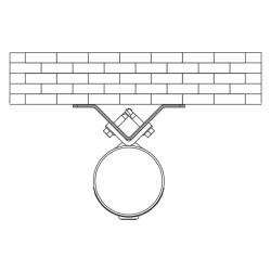 Lot de 2 platines murales ou sur poteau pour cendrier