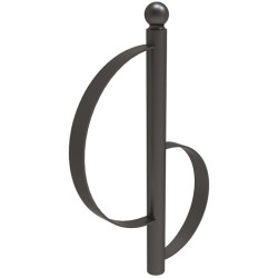 Appui vélos 1 place sur poteau avec pommeau Boule