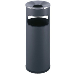 Corbeille cylindrique en métal Trémie avec cendrier étouffoir