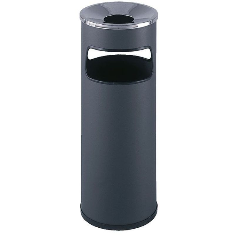 Corbeille cylindrique en métal Trémie avec cendrier étouffoir