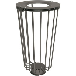 Poubelle Vigipirate règlementaire en barreaux d'acier peints