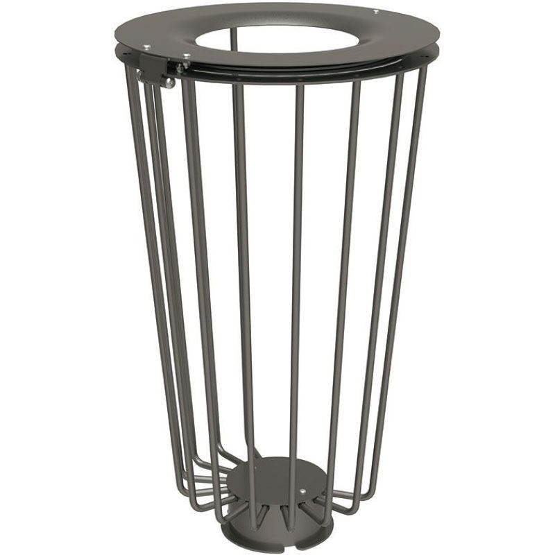 Poubelle Vigipirate règlementaire en barreaux d'acier peints