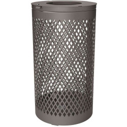 Corbeille de rue en métal 120 L découpé ajouré couleur au choix