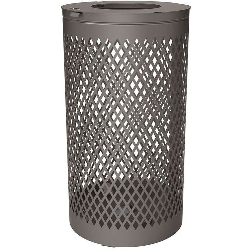 Corbeille de rue en métal 120 L découpé ajouré couleur au choix