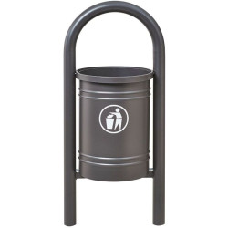 Poubelle extérieure basculante de 40L en acier