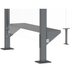 Banc ajustable en hauteur pour abri fumeur