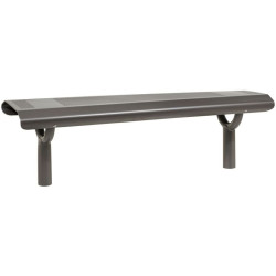 Banquette extérieure en métal peint sur deux pieds