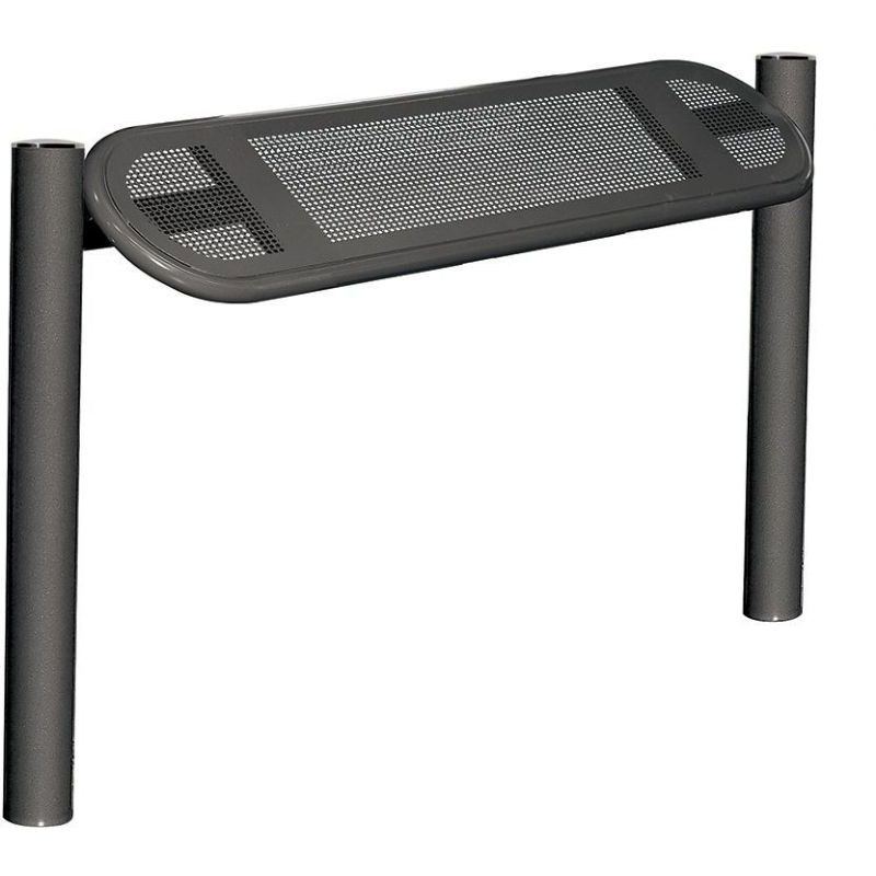 Assis debout en métal sur deux poteaux avec pommeaux en Inox