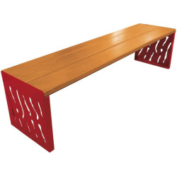 Banquette Venise acier et bois