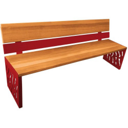 Banc bois et acier Venise