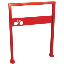 Appui vélos Milan avec signalétique cycle