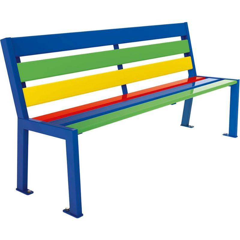 Banc multicolore en bois pour enfant maternelle et primaire