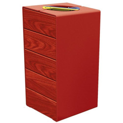 Corbeille publique tri sélectif en bois 40 litres