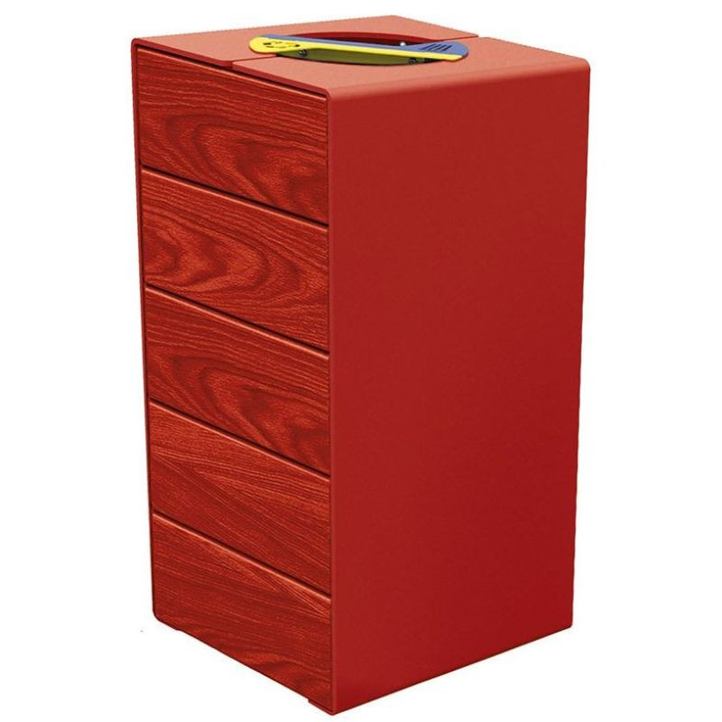 Corbeille publique tri sélectif en bois 40 litres
