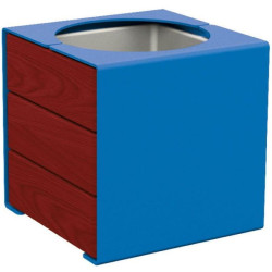 Bac à palmier KUB. acier et bois