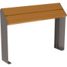 Banc assis debout en acier et bois pour abri bus