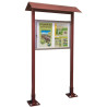 Panneau d'affichage sur poteaux avec vitrine de protection