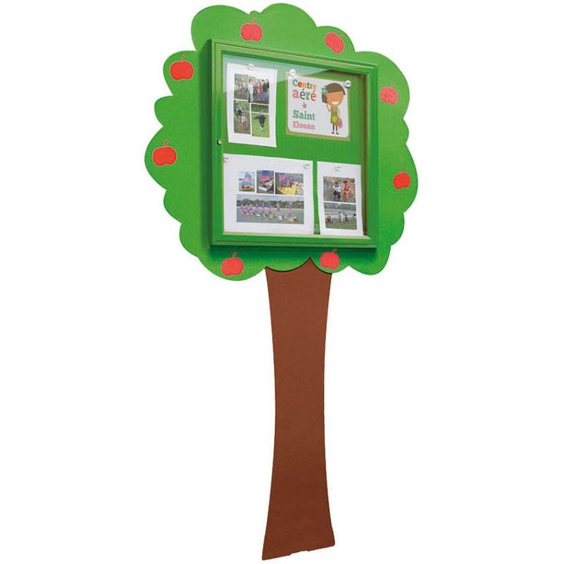 Vitrine d'affichage ludique pour enfants en forme d'arbre
