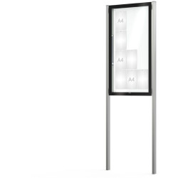 Vitrine d'affichage extérieur sur pied 12 à 28 A4
