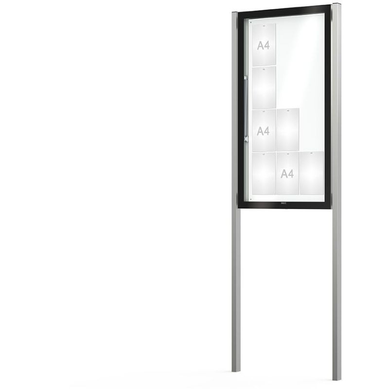 Vitrine d'affichage extérieur sur pied 12 à 28 A4