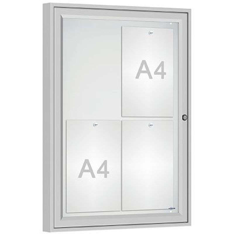 Panneau d'affichage 4 à 21 A4 sécurisé sous vitrine à clé