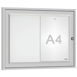 Vitrine murale pour  2 à 18 A4 avec fermeture à simple battant