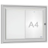 Vitrine murale pour  2 à 18 A4 avec fermeture à simple battant