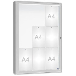 Panneau d'affichage à simple battant 9 à 30 A4 pour fixation murale