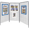 3 grilles d'exposition en acier Procity