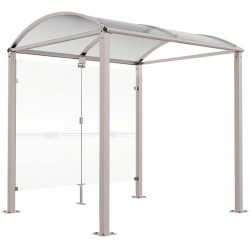 Abri vélos Voûte "M" avec bardages en verre