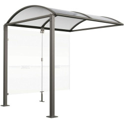 Abri vélos Voûte "M" avec bardages en verre