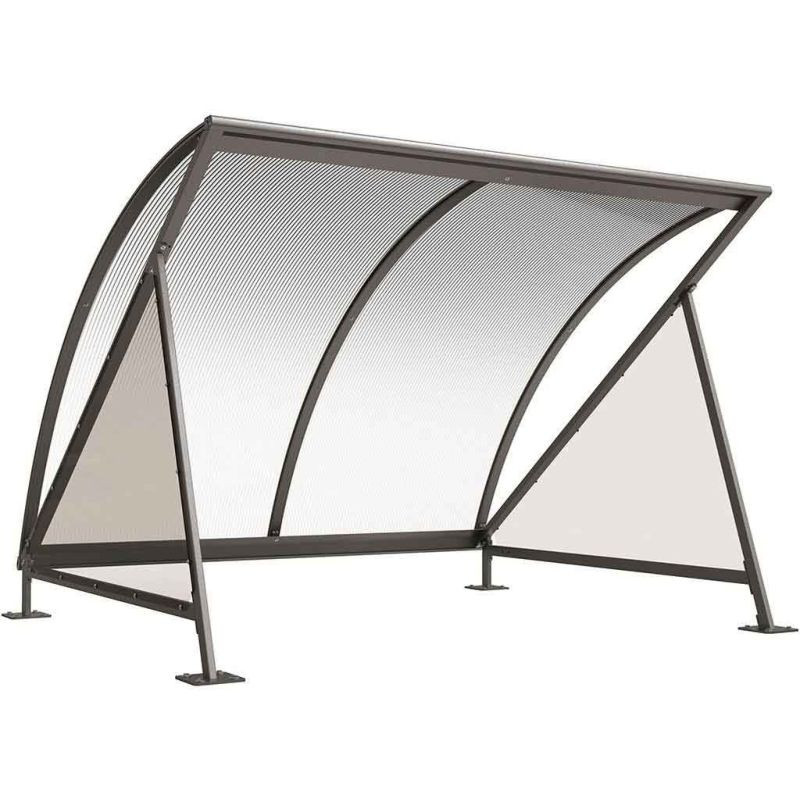 Parc à vélos en acier et plastique demi lune modèle Procity