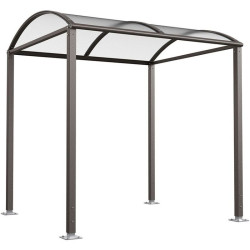 Abri extérieur en polycarbonate modulable modèle Procity Voûte