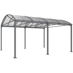 Abri vélos et motos en acier et polycarbonate pour espaces publiques