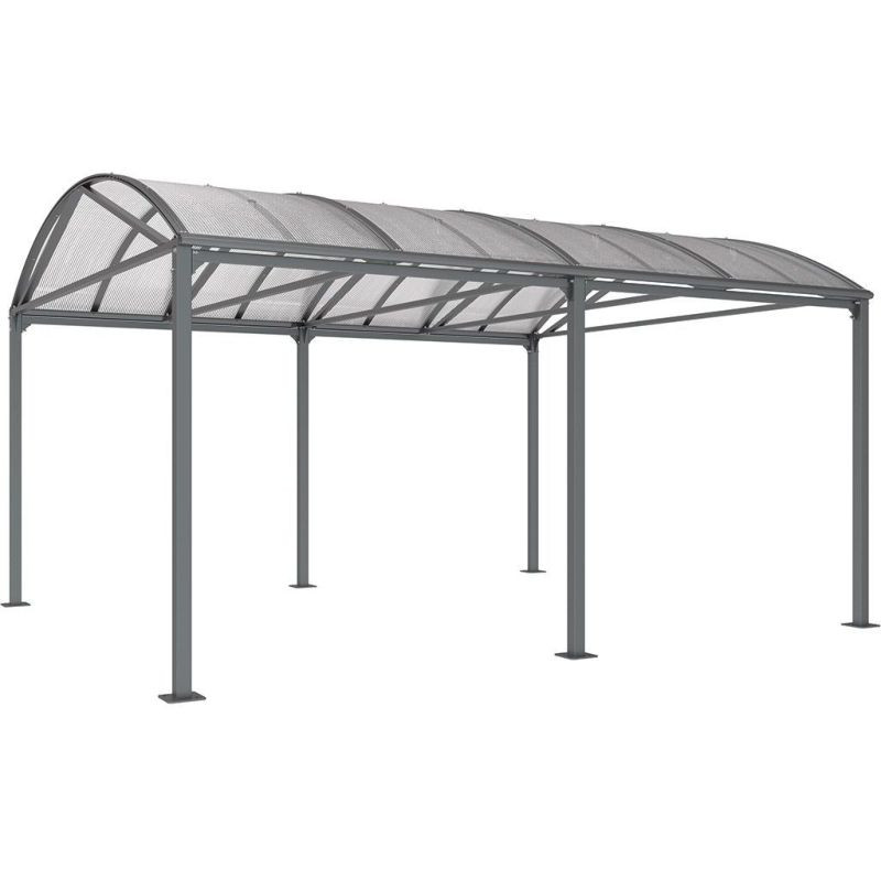 Abri vélos et motos en acier et polycarbonate pour espaces publiques