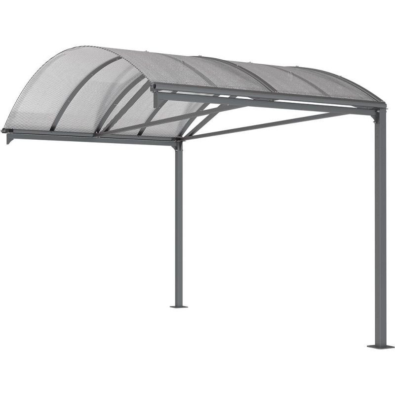 Abri vélos et motos en acier et polycarbonate pour espaces publiques