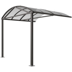 Abri à motos et vélos en acier et polycarbonate modèle Procity Voûte