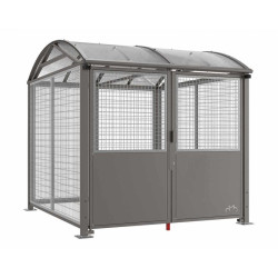 Abri motos et vélos grillagé et sécurisé modèle voûte "L" de Procity