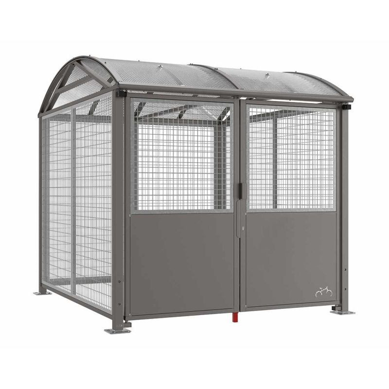 Abri motos et vélos grillagé et sécurisé modèle voûte "L" de Procity