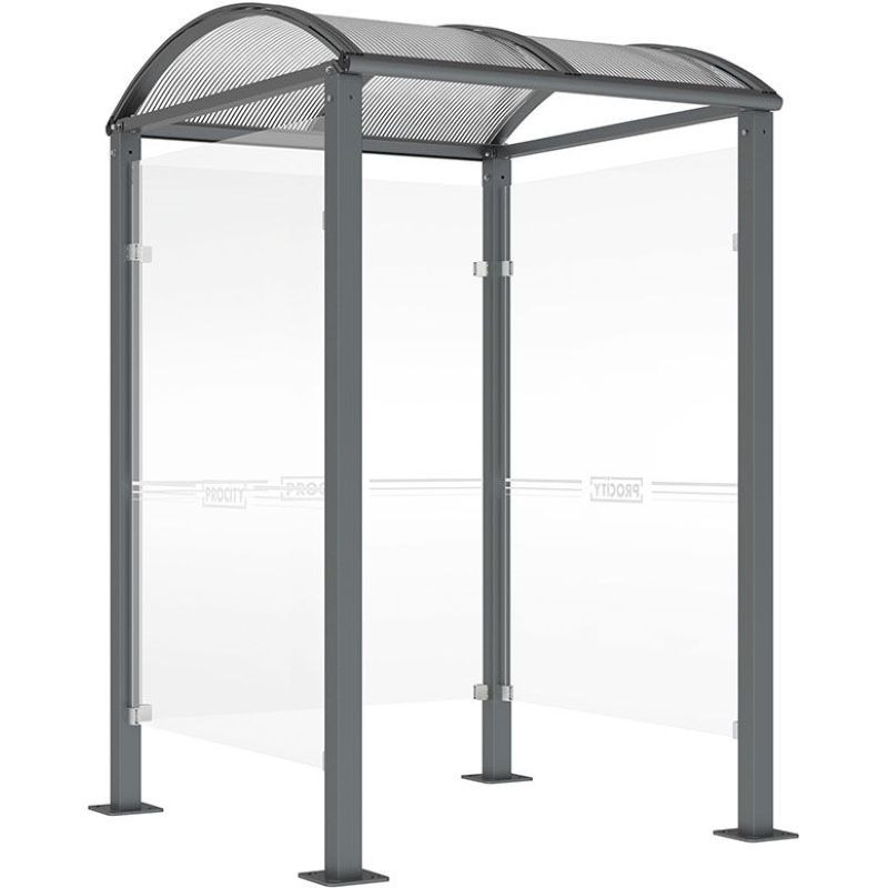 Abri en acier et polycarbonate voûte pour caisse automatique