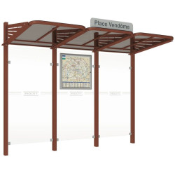 Station bus Conviviale avec bardages verre