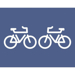 Autocollant vélo pour parking deux roues Milan