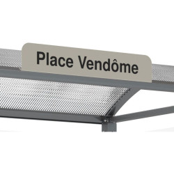 Plaque d'arrêt imprimée pour station de bus Venise