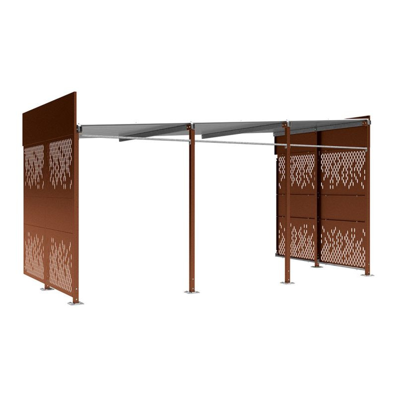 Station de bus porte-à-faux en acier modèle Conviviale