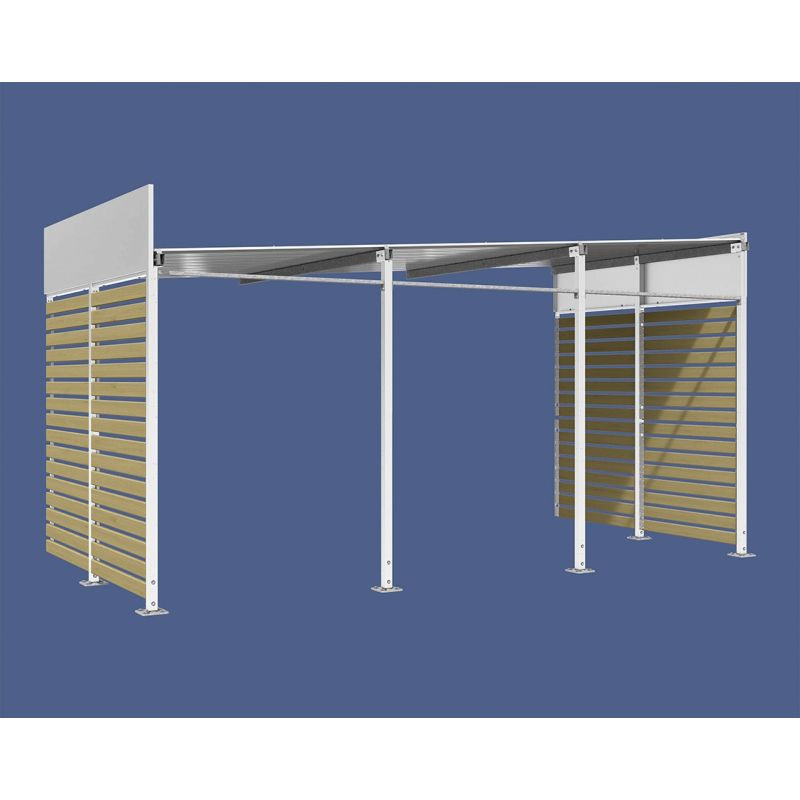 Abribus avec bardages et structure en acier modèle Conviviale