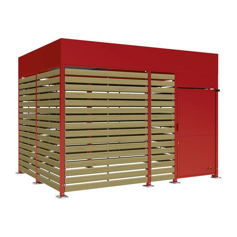 Abribus avec bardages et structure en acier modèle Conviviale