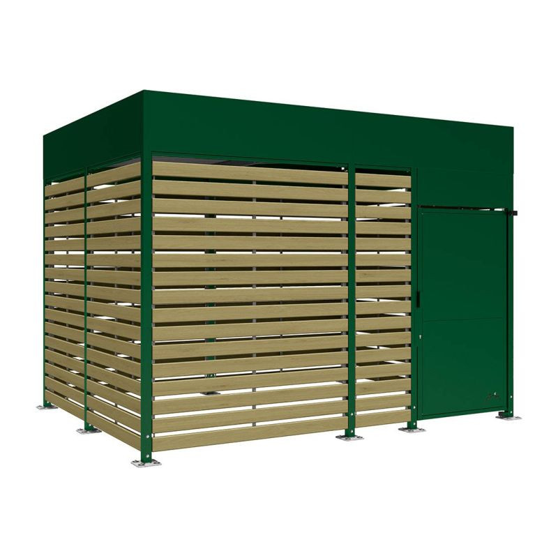 Abribus avec bardages et structure en acier modèle Conviviale