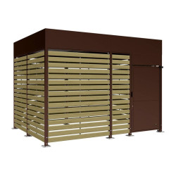 Abribus avec bardages et structure en acier modèle Conviviale